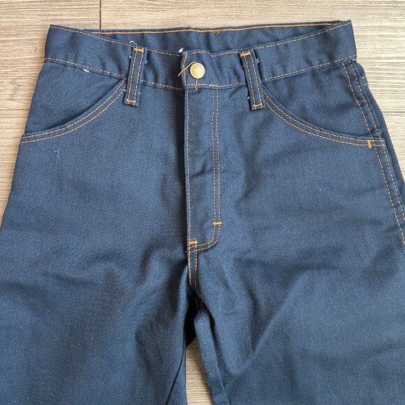 Vintage 70s Smacs Jeans Youth Dark Wash Boot Cut Western Size 8/10 25W - Picture 3 of 5